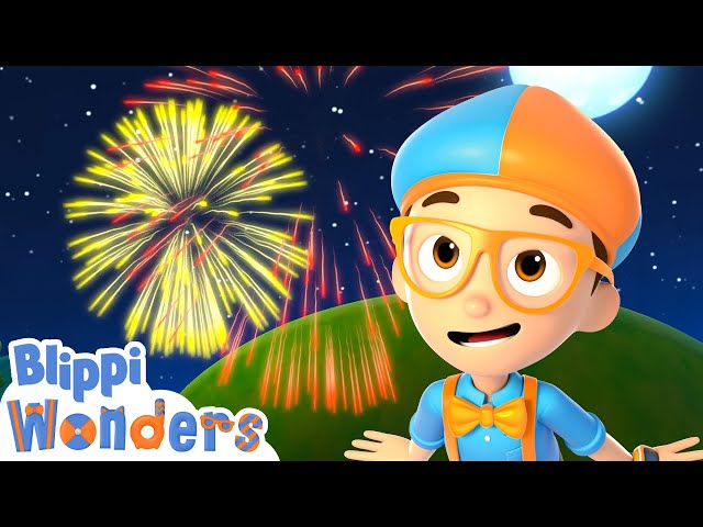 Blippi wonders why are fireworks different colors? | Blippi Wonders Educational Videos for Kids