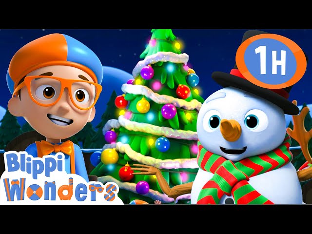 Blippi's Christmas Scavenger Hunt! | 1 HOUR OF BLIPPI CHRISTMAS VIDEOS | Christmas Cartoons for Kids