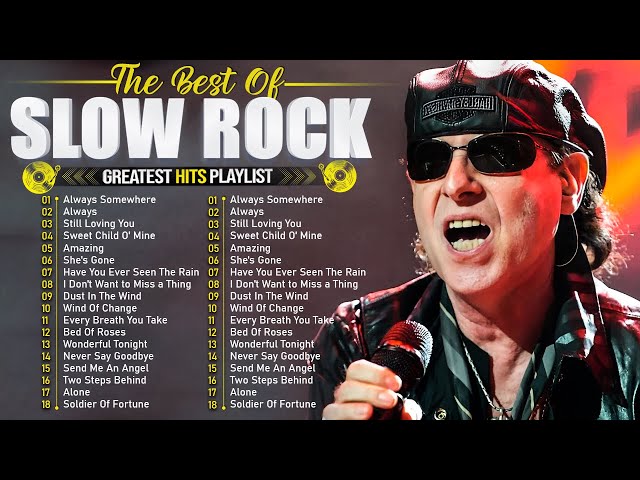 Aerosmith, Scorpions, Bon Jovi, White Lion, Ledzeppelin, The Eagles ~ Best Slow Rock Ballads 80s