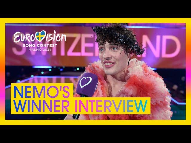 Nemo's First Interview after winning the Eurovision Song Contest 2024! 🇨🇭