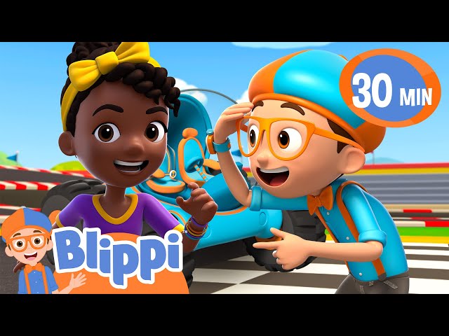 Road Trip To The Race Track! | Blippi and Meekah Podcast | Blippi Wonders Educational Videos