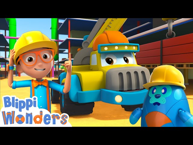 Blippi Becomes a Construction Worker! | Blippi Wonders Educational Cartoons for Kids