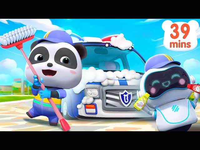 Car Wash Song | Police Car🚓| Monster Truck | Car Cartoon & Songs | BabyBus