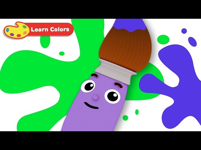 Learn Colors with Petey Paintbrush | Early Learning Videos for Baby Brain Development & Education