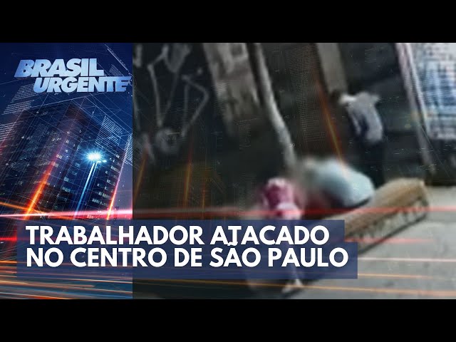 Trabalhador atacado no centro de São Paulo