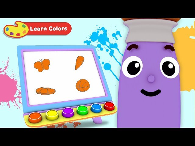 Kids Learn Colors with Petey Paintbrush | Early Learning Videos for Child Development & Education