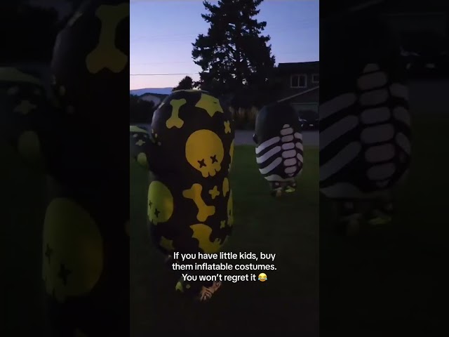 Kids Go Viral For Their Inflatable Halloween Costume