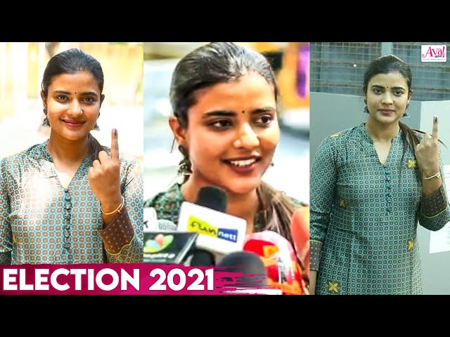 🔴VIDEO: Aishwarya Rajesh Casting Her Votes | Election 2021, Tamilnadu, Chennai