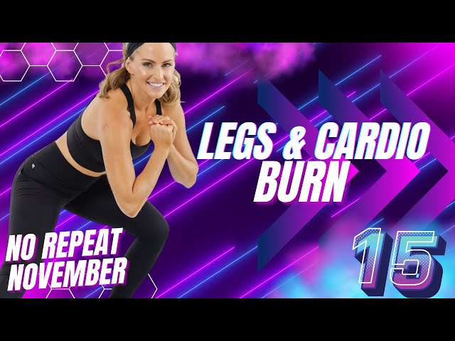 32 Minute LOWER BODY HIIT Legs & Cardio Burn (No Repeat Day #15)