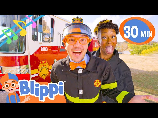 In My Fire Truck | Blippi Music for Children | Nursery Rhymes for Babies