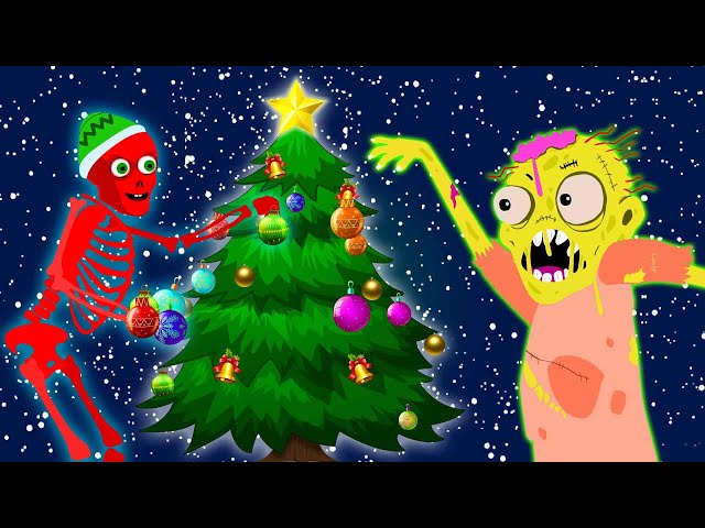 Deck The Halls With Scary Skeletons | Fun Christmas Songs | HooplaKidz