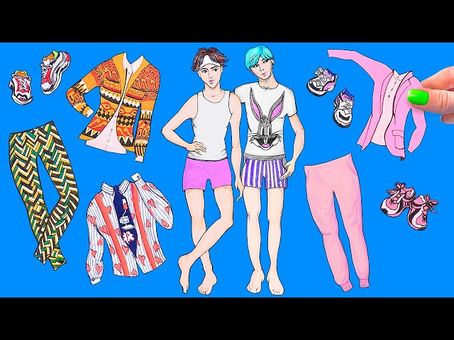 15 DIY BTS Paper Dolls Hacks and Crafts / BTS Boys