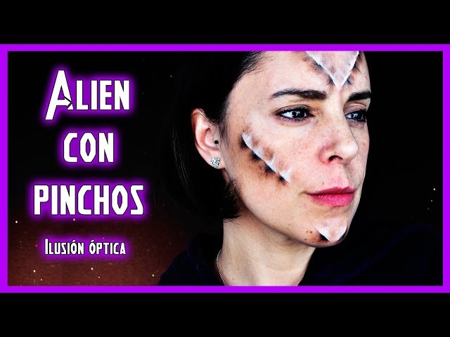 Tutorial maquillaje Alien con pinchos, ilusión óptica 3D  | Silvia Quiros