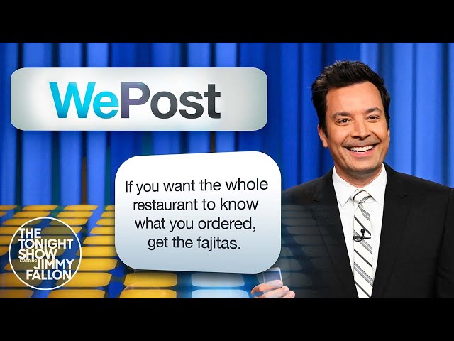 WePost: Ordering Fajitas, Watching Movies on a Plane | The Tonight Show Starring Jimmy Fallon