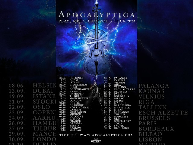 TOUR ANNOUNCEMENT! Are you with us?! 🤘 #apocalyptica #cellometal #symphonicmetal