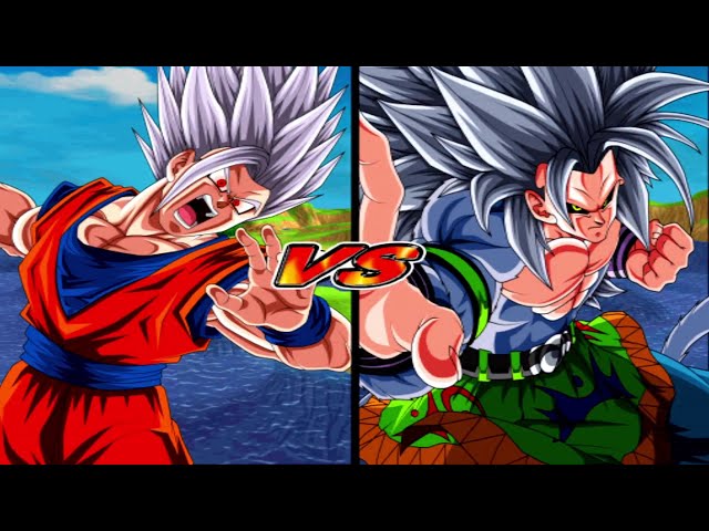 Gohan (AW) Beast vs Goku (AF) Super Saiyan 5 and Hali【DBS: BT Anime War vs AF Ultimate English】