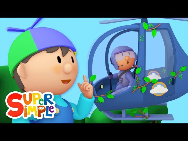 Hector's Helicopter goes through the car wash | Cartoon for kids