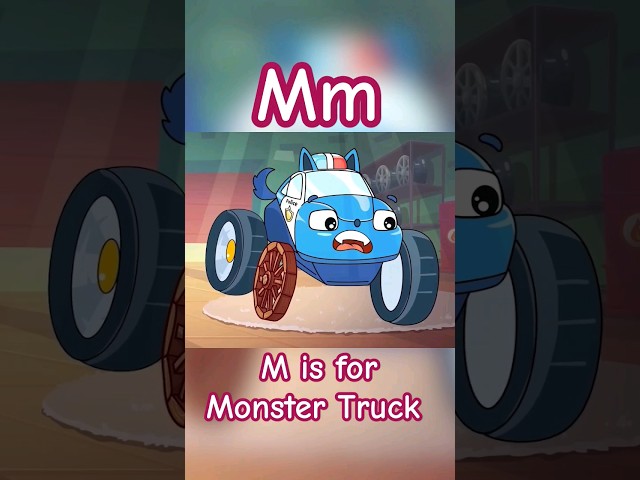M is for Monster Truck! Learn ABC with Baby Cars #babycars #abc #monstertruck