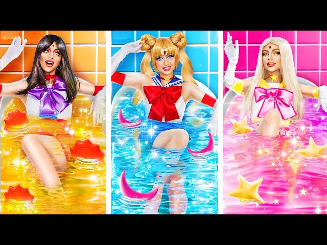 Star Girl, Moon Girl and Sun Girl in Real Life! How to Become a Sailor Moon!