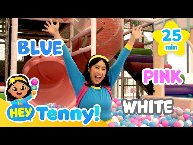 Learn Colors and Shapes | Tenny Visits Indoor Playgrounds | Educational Videos for Kids | Hey Tenny!