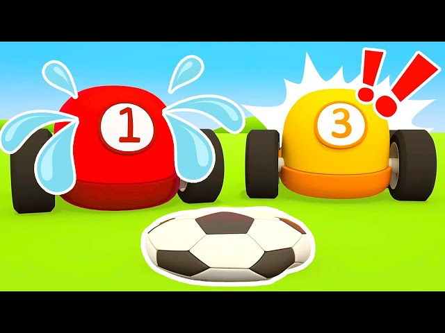 Racing cars play with the balloons! Full episodes of Helper Cars cartoon. Funny cartoons for kids.