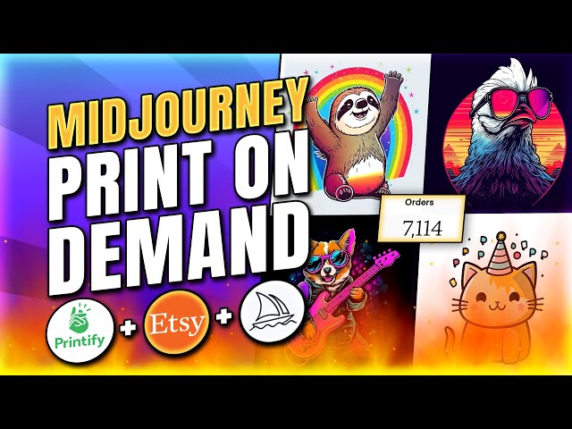 💰PASSIVE INCOME Midjourney Printify & Etsy FULL Beginner Print on Demand Tutorial