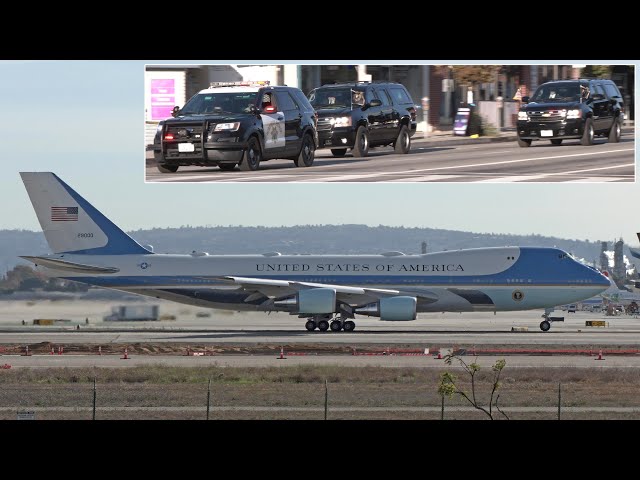 Joe Biden travels through Los Angeles before departing in Air Force 1 🇺🇸 ✈️