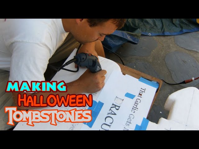 Halloween Decoration Ideas - Halloween Tombstone - Making Props For A Graveyard Display