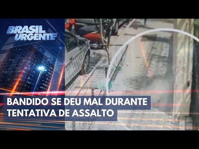 Bandido se dá mal durante roubo de celular em São Paulo | Brasil Urgente