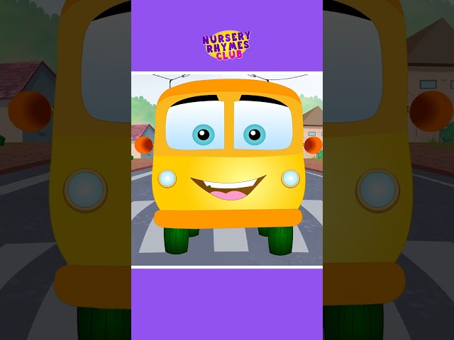 Wheels On The Bus Shapes and Colors Song #shorts #nurseryrhymes #kidssong #hooplakidz
