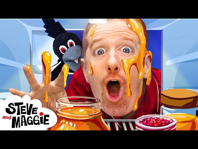 Magic Finger Family Food Swap Story for Kids with Steve and Maggie | Naughty Maggie Magic for Kids