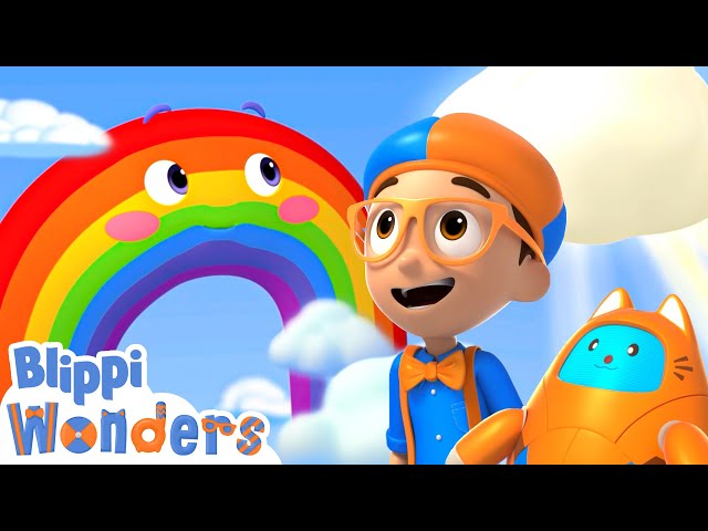 Blippi Wonders - Blippi Learns Rainbow Colors! | Blippi Animated Series | Cartoons For Kids