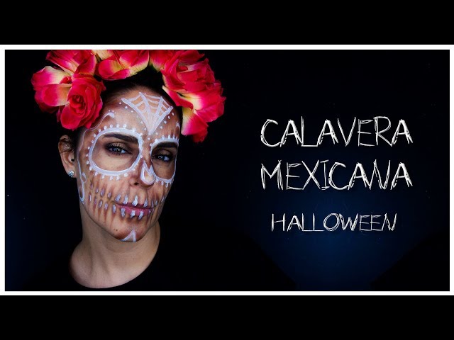 Tutorial maquillaje Calavera Mexicana blanca,  | Silvia Quiros