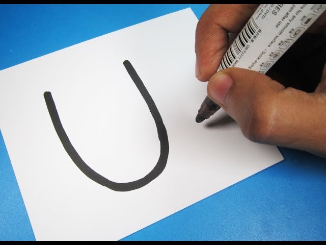How to turn Letter "U" into a Cartoon UMBRELLA ! Fun with Alphabets Drawing for kids
