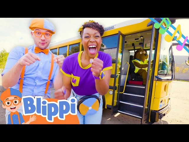 Wheels on the Bus | Brand New BLIPPI wheels on the school bus song | Educational Songs For Kids