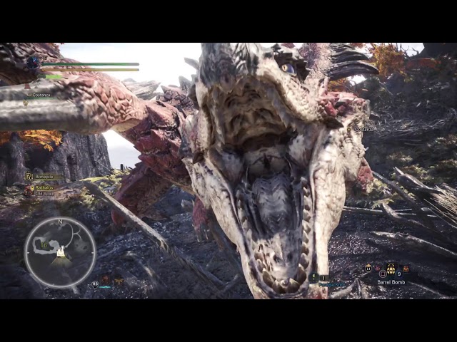 [MHWorld Beta] Solo Lance Ancient Forest (Rathalos, Anjanath, Great Jagras)