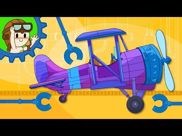 Biplane Assembly at Finley’s Factory | Cartoon for Kids