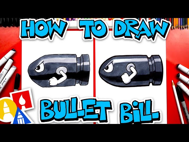 How To Draw Bullet Bill From Mario