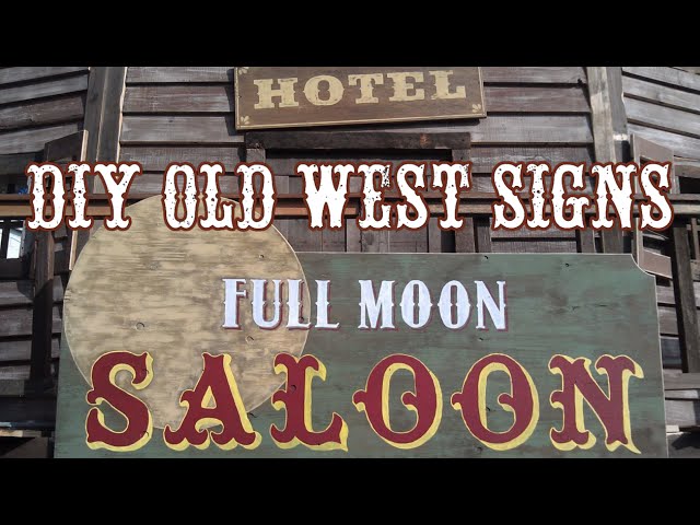 Making Old West Signs and Wood Look Rustic 👻 Haunted Ghost Town Saloon