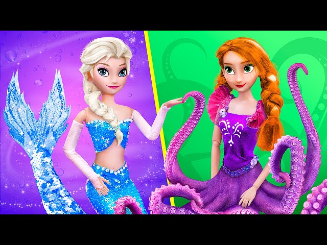 Anna and Elsa Mermaids / 10 Frozen DIYs