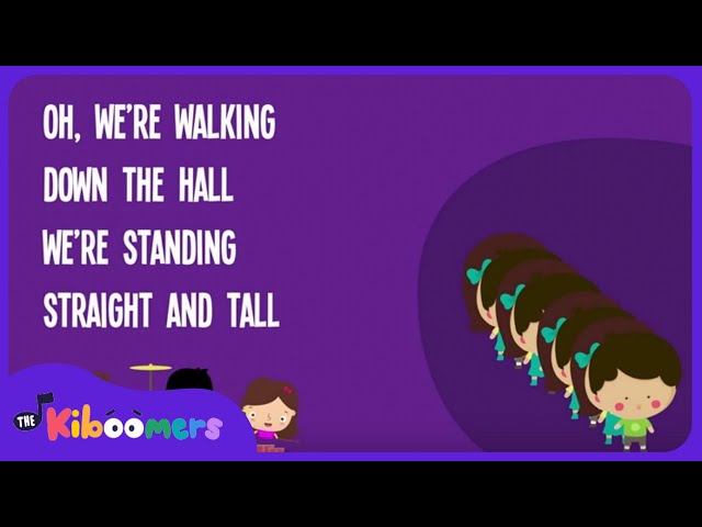 Hallway Line Up Song Lyric Video - The Kiboomers Preschool Songs & Nursery Rhymes