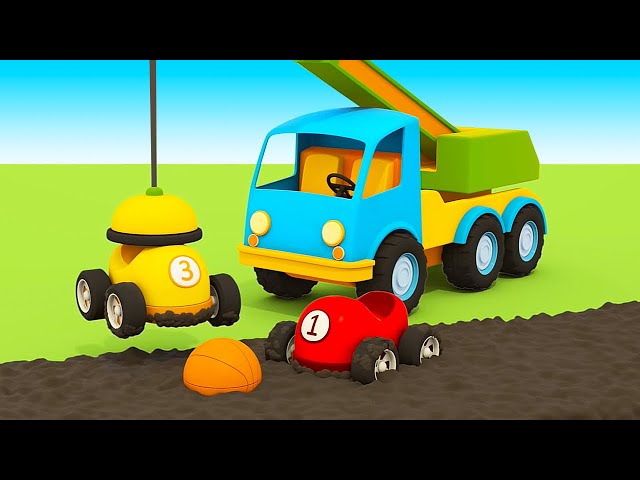 Full episodes of car cartoons for kids. Helper Cars. Racing cars for kids & the crane truck for kids