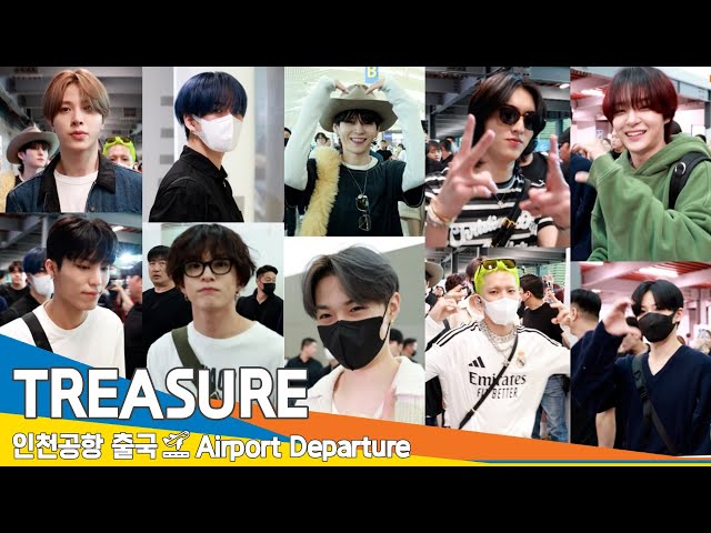 [4K] 트레저, 집에서부터 가방에 담아 온 하트❤️ 슈웅~ 슈웅💞 (출국)✈️TREASURE Airport Departure 2024.6.20 Newsen