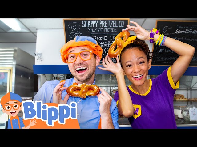 Exploring the Art of Pretzel Making with Blippi | Educational Videos for Kids