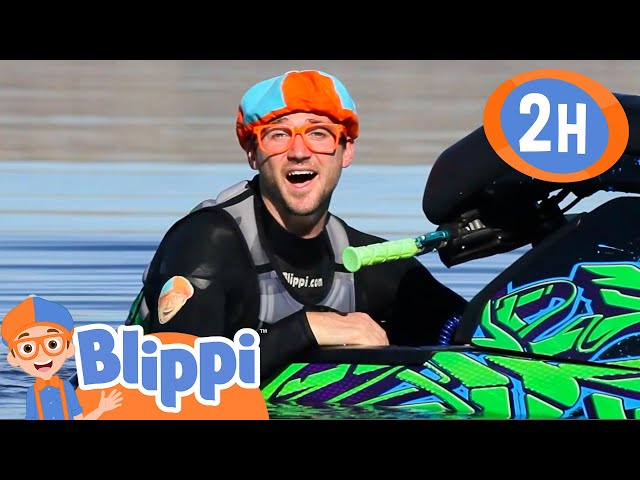Blippi Explores a Jet Ski! | 2 HOURS OF BLIPPI TOYS! | Educational Videos for Kids