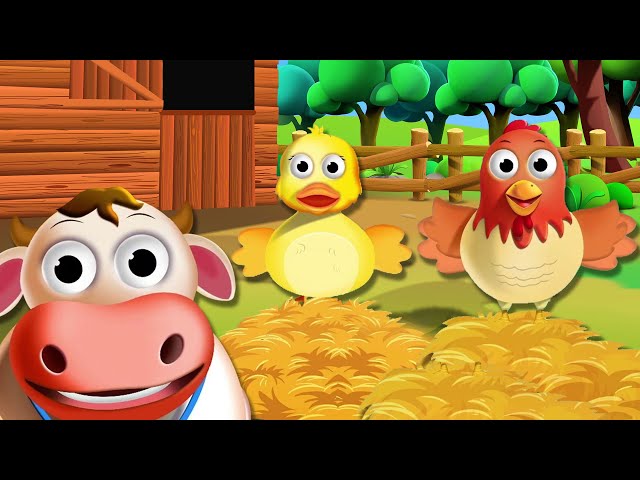 Old Macdonald Had A Farm + Animal Sounds | Kids Sing Along By HooplaKidz