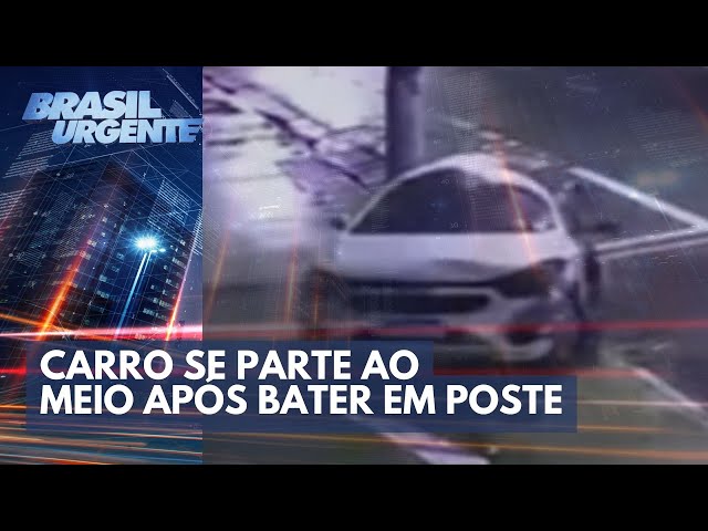 Suspeito morre após carro se partir ao meio em perseguição | Brasil Urgente