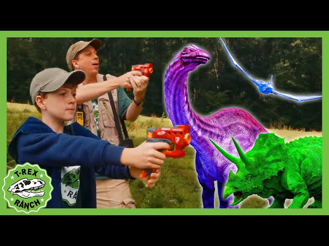 Is That A PURPLE Dinosaur?! Dinomsater Epic Adventure! | T-Rex Ranch Dinosaur Videos for Kids