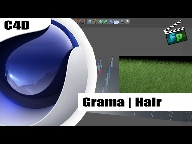 Como usar o Hair para fazer efeito grama - Tutorial cinema 4D portugues - F.P