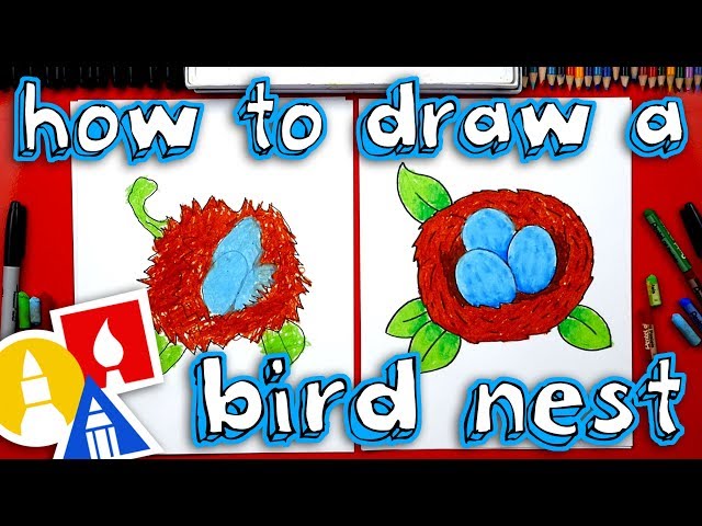 How To Draw A Bird's Nest With Eggs